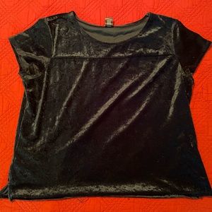 City Streets velvet emerald green shirt